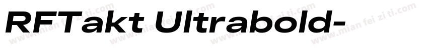 RFTakt Ultrabold字体转换